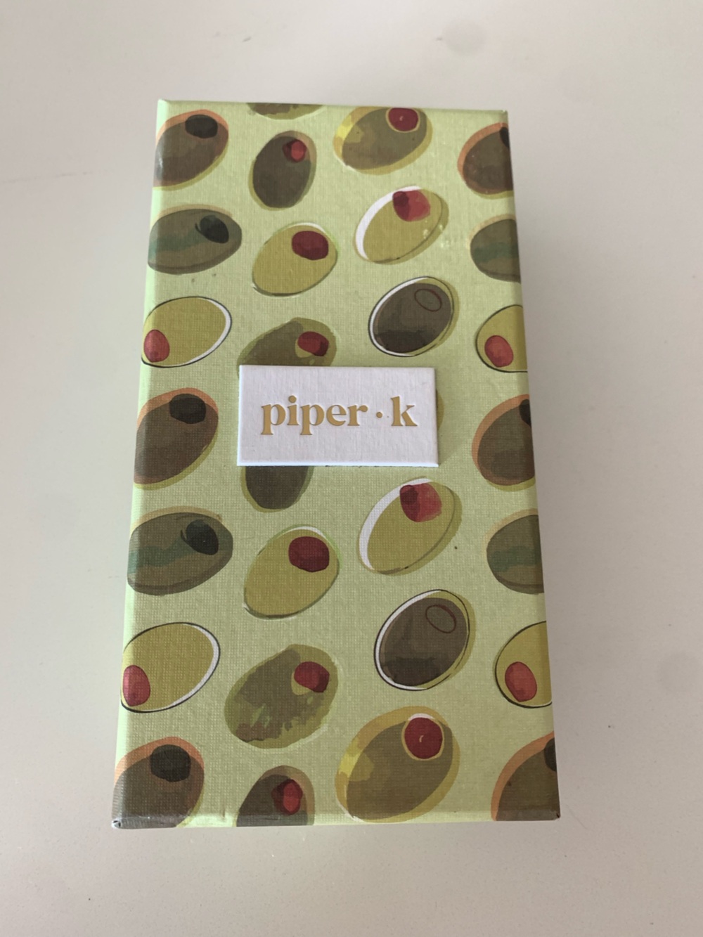 Piper.k Gold-Tone Martini Key Chain with olives charm